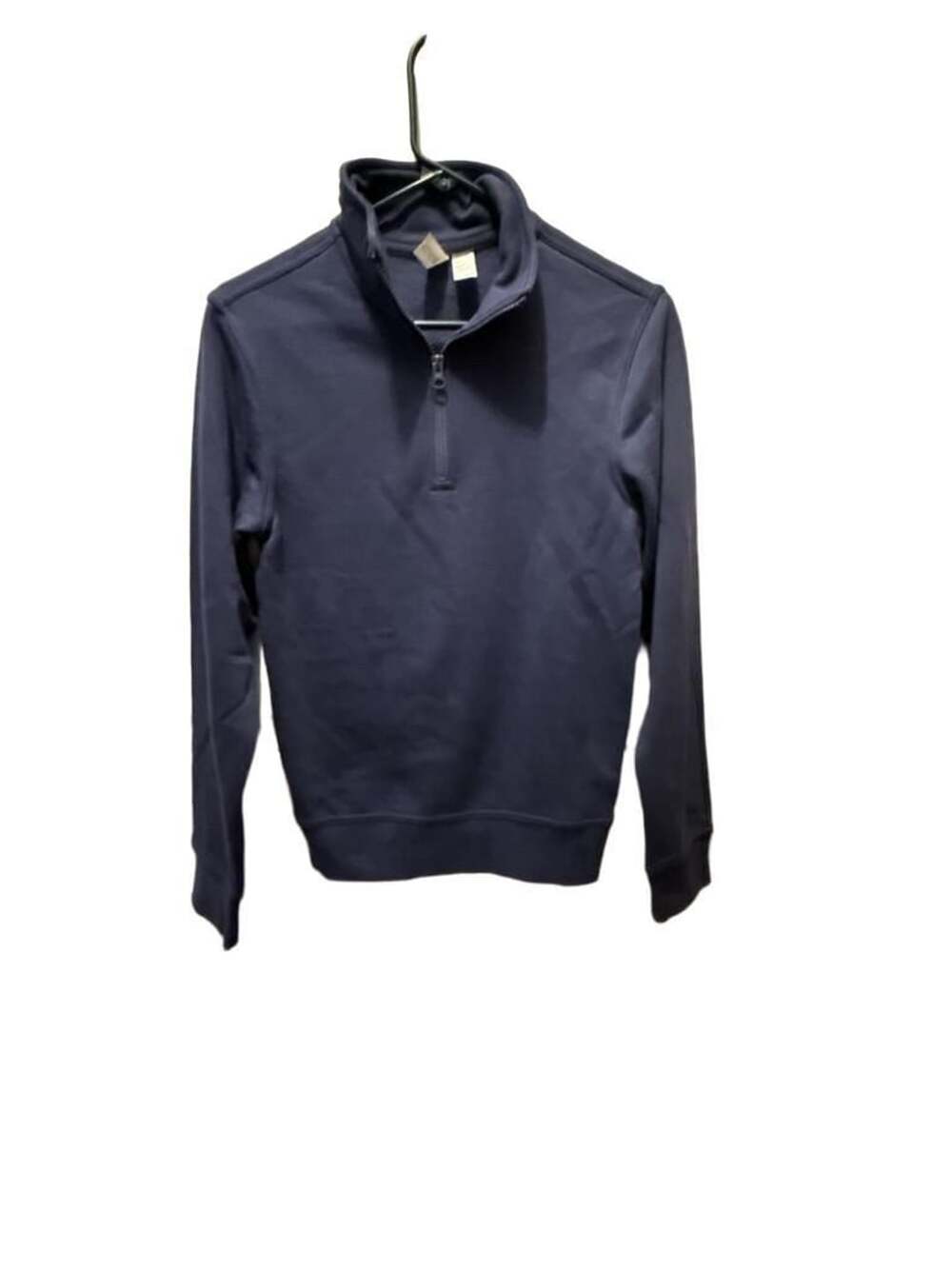 J.Crew French Terry Half-Zip Sweatshirt in Navy